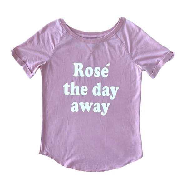 Grayson Threads Pink Blush Rose The Day Away Graphic T-Shirt Size Extra Small - Picture 7 of 15